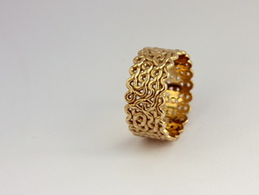Plonter ring size 7 in Polished Brass