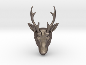 Deer by Metal in Polished Bronzed Silver Steel