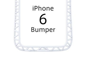 iPhone6/6s​​ Bumper 「truss」 in White Processed Versatile Plastic