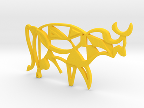 The Pablo Bull Pendant in Yellow Processed Versatile Plastic