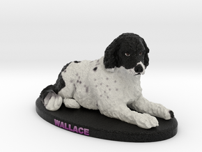 Custom Dog Figurine - Wallace in Full Color Sandstone