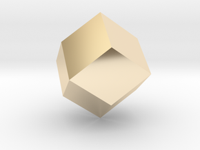 rhombic dodecahedron in 14K Yellow Gold