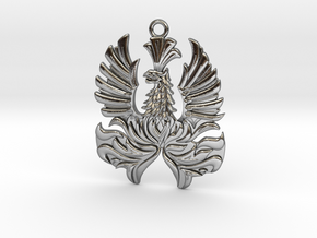 Phoenixanhaenger in Polished Silver