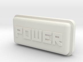 Uzebox Power Button in White Natural Versatile Plastic