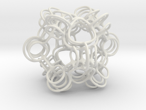 Skeletal Loops #2 in White Natural Versatile Plastic