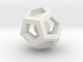 Dodecahedron Mini in White Natural Versatile Plastic
