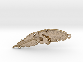 5K FEATHER RUNNERS KEYCHAIN in Polished Gold Steel
