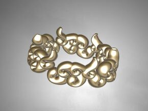 Six Clouds size:10-10.5 in Polished Gold Steel