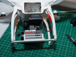 UAV Locator Holder for DJI Phantom in White Processed Versatile Plastic
