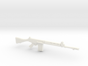 FN FAL 1:18 scale in White Processed Versatile Plastic