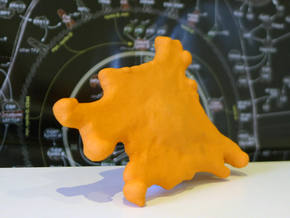 Cancer cell in Orange Processed Versatile Plastic