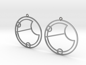 Eve - Earrings - Series 1 in Fine Detail Polished Silver
