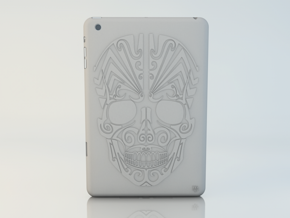 iPad mini Skull Case in White Natural Versatile Plastic