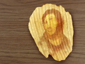 Potato Jesus, Miracle Potato Chip in Full Color Sandstone