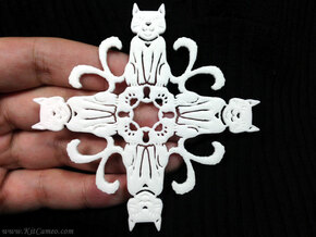 Catflake #2 in White Processed Versatile Plastic