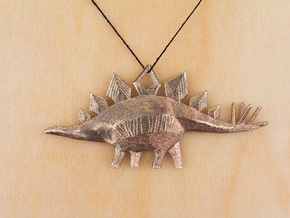 Stegosaurus Pendant in Natural Bronze