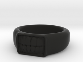 Tooth Ring in Black Natural Versatile Plastic