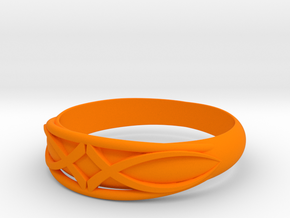 Size 6 L Ring  in Orange Processed Versatile Plastic