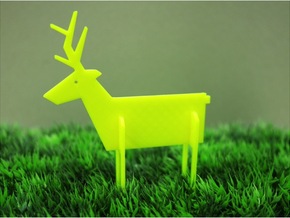 Animal_Deer in White Natural Versatile Plastic