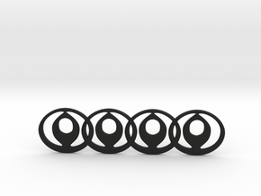 Mazda Audi Car Badge Mashup in Black Natural Versatile Plastic