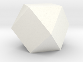 Cube Octahedron (Vector Equilibrium) in White Processed Versatile Plastic