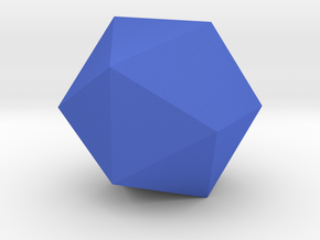 Icosahedron in Blue Processed Versatile Plastic