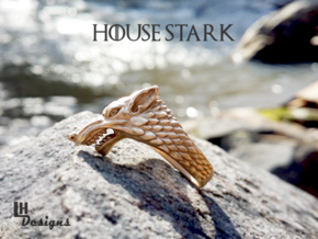 Size 9 Direwolf Ring in Natural Bronze