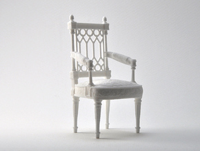 Georges Jacob Chair  1/12TH scale  (1739-1814) in White Natural Versatile Plastic