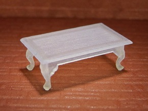 1:48 Queen Anne Coffee Table in Tan Fine Detail Plastic