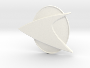 Star Trek TNG comm badge in White Processed Versatile Plastic