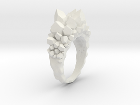 Crystal Ring size 7 in White Natural Versatile Plastic