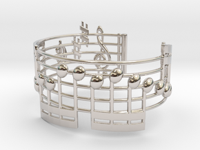 Bach Music Bracelet in Rhodium Plated Brass
