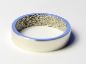 Fingerprint Ring - His in 14k White Gold