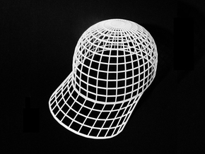 Vortex Hat - Large in White Natural Versatile Plastic
