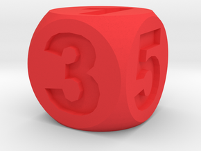 Number Die, Standard Size 16mm in Red Processed Versatile Plastic