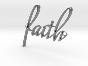 Faith Connector in Natural Silver