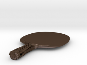 Ping Pong Paddle 1/4 Scale in Polished Bronze Steel