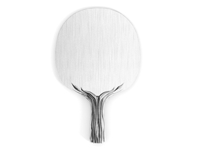 Ping Pong Paddle 1/4 Scale in Polished Nickel Steel
