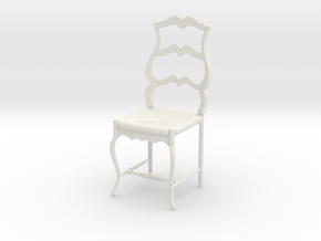 French Chair Pierre Scale 1:24 in White Natural Versatile Plastic
