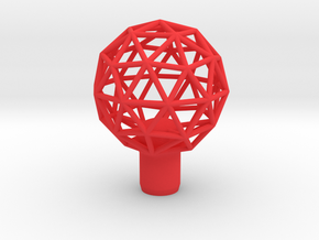 Shift Knob Geodesic 12x1.25 2.25" in Red Processed Versatile Plastic
