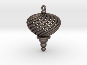 Geometric Twist Ornament - thickened for Steel and in Polished Bronzed Silver Steel
