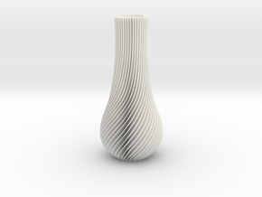 Spiral Vase Deco in White Processed Versatile Plastic