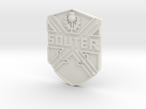 Souter Badge in White Natural Versatile Plastic