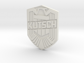 Kutsch Badge in White Natural Versatile Plastic
