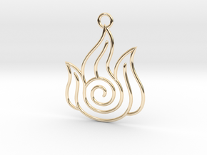 Avatar the Last Airbender: Fire in 14k Gold Plated Brass