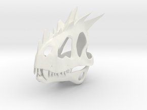 European Dragon Skull in White Natural Versatile Plastic