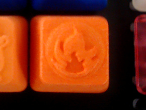 Pokemon Fire Type Cherry MX Keycap in Orange Processed Versatile Plastic