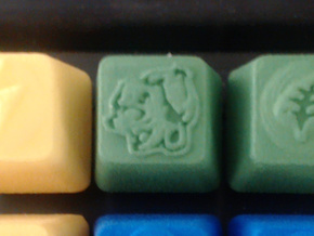 Bulbasaur Cherry MX R4 Keycap in Green Processed Versatile Plastic