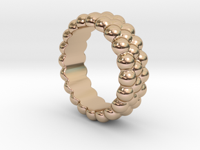 RING BUBBLES 23 - ITALIAN SIZE 23 in 14k Rose Gold Plated Brass