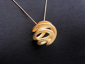 Universe Pendant (#1503) in Polished Gold Steel